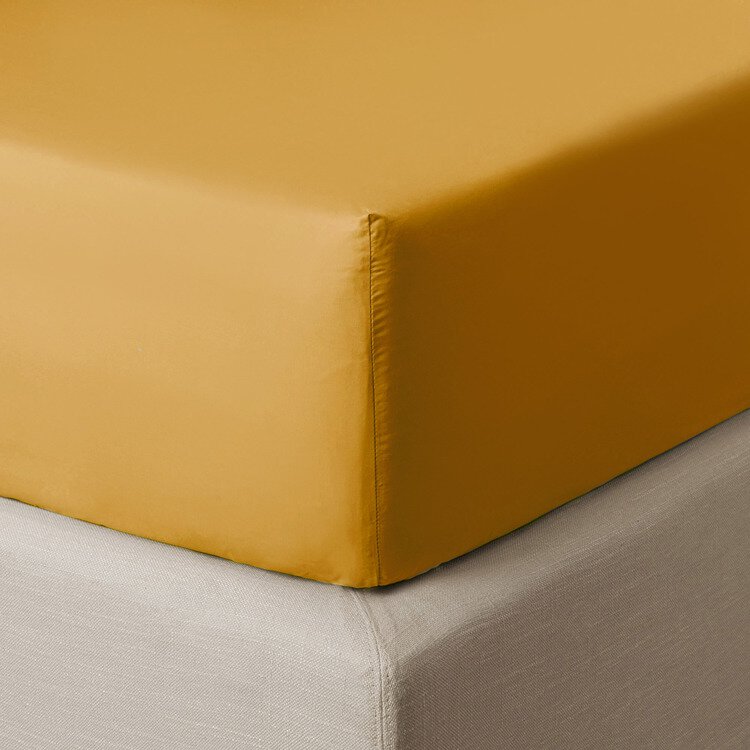 Drap housse Unis satin Mordoré