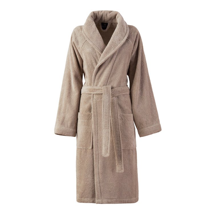 Peignoir col chale Alix Tourterelle