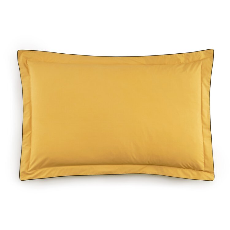 Taie d'Oreiller Unis Percale 94 Fils Miel