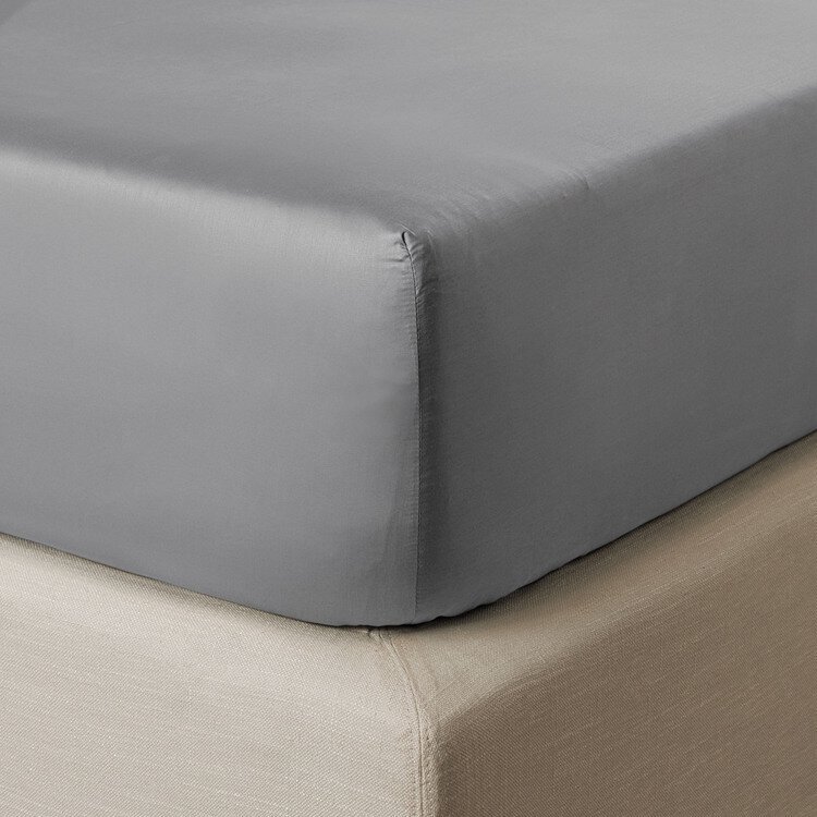 Drap housse Unis satin Argent