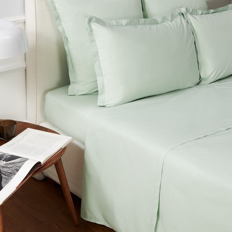 Drap Plat Coton Soyeux Tilleul