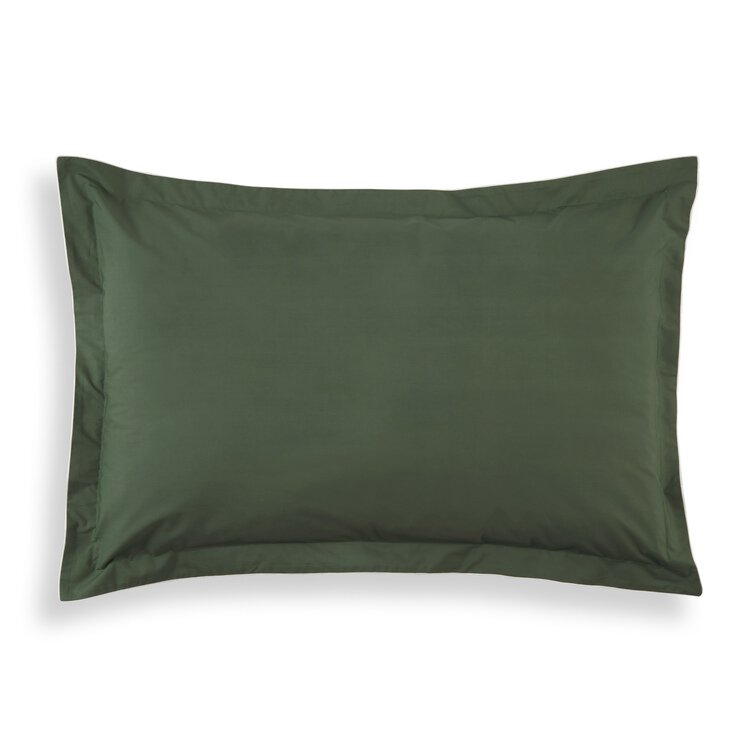 Taie D'Oreiller Unis Percale 94 Fils Fougere