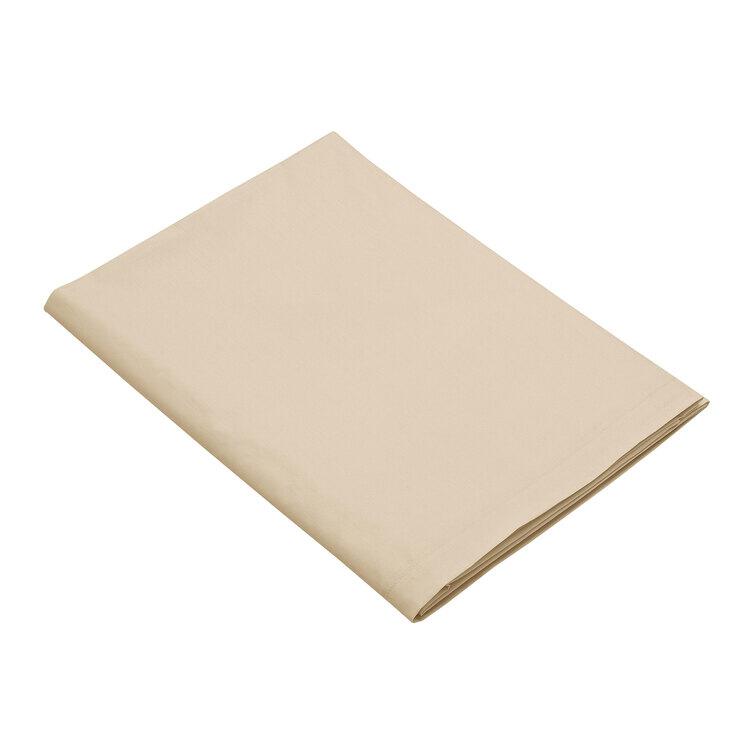 Drap plat Coton soyeux Sable