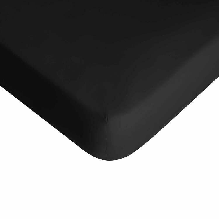 Drap housse Unis satin Noir