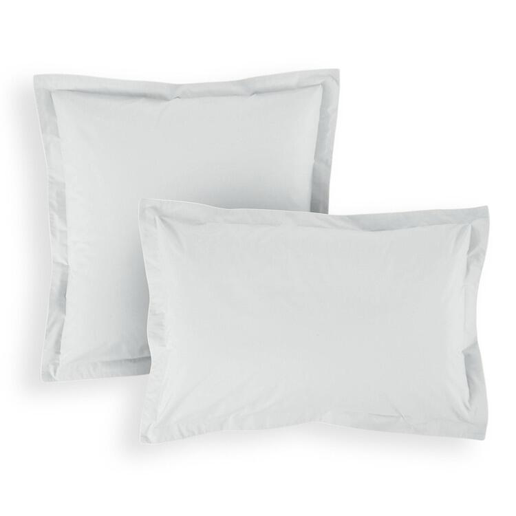 Taie d'oreiller Unis percale 94 fils Gris perle