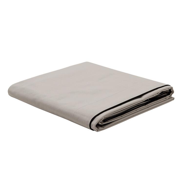 Drap plat Unis percale 94 fils Orge