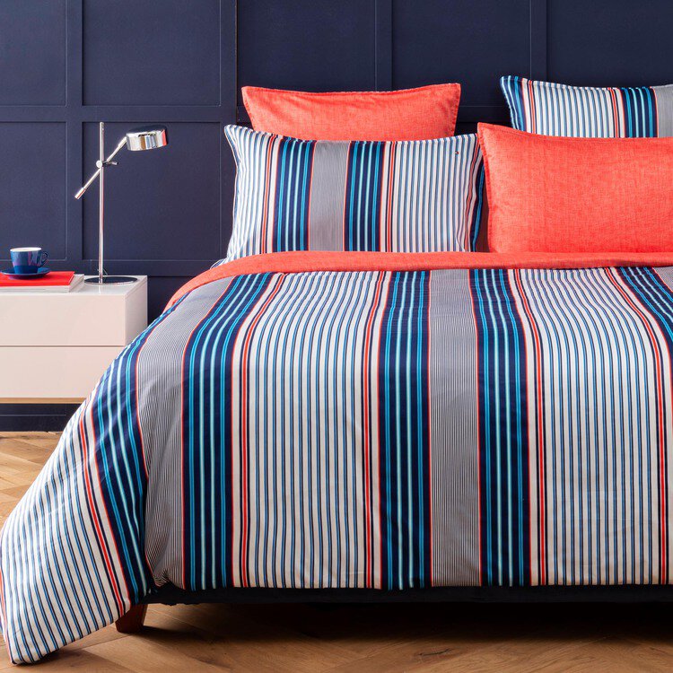 Tommy Hilfiger Parure de lit Rayure Papaya