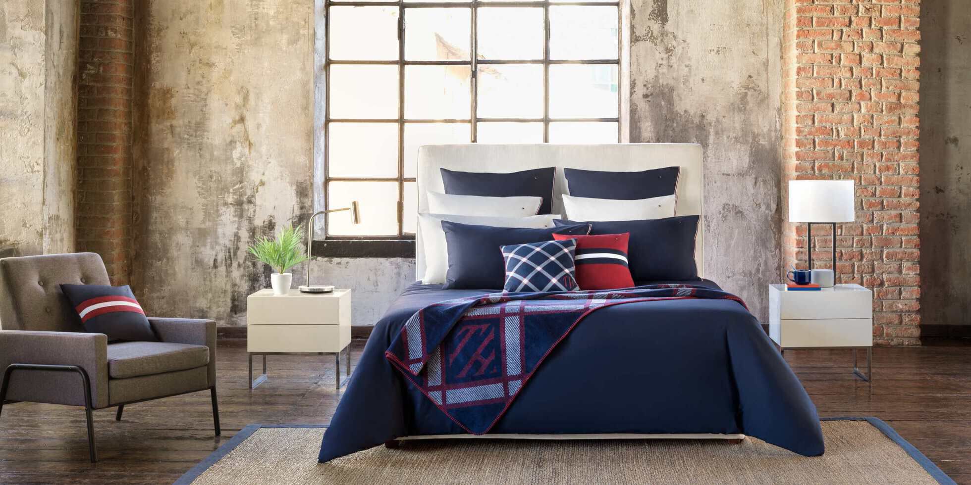 Linge de maison Tommy Hilfiger, linge de lit, serviettes, peignoirs et